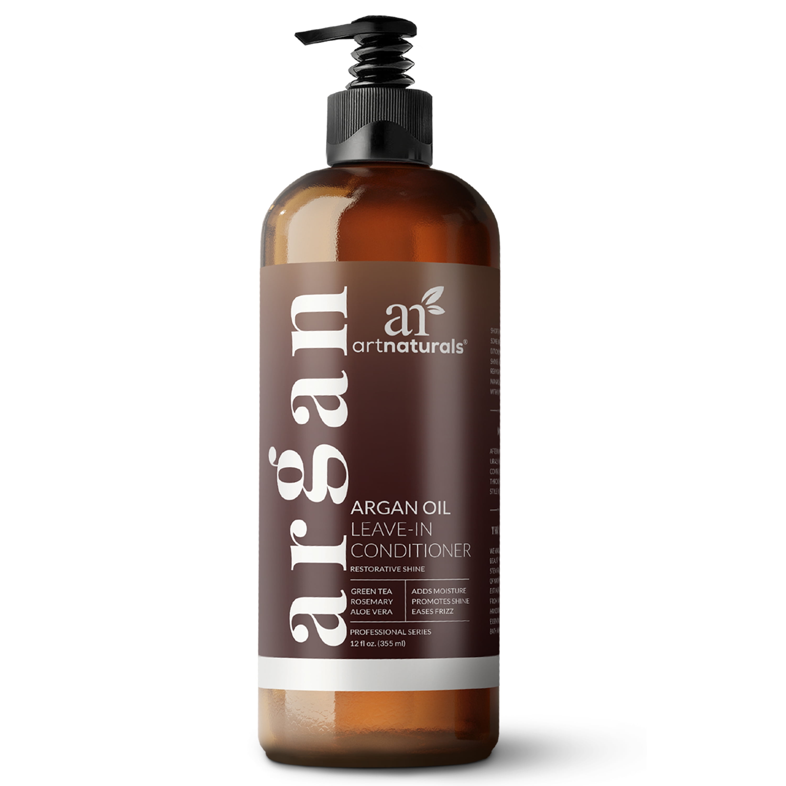 Artnaturals Leave-in Conditioner with Argan Oil & Aloe Vera Restorative Shine Enhancing Moisturizing (12 fl oz)