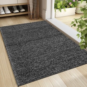 Artnice 16"x24" Door Mat for Outside Entry, Non Slip Rubber Backed Welcome Mats, Waterproof Resist Dirt Outdoor Mats for Front Door, Gray