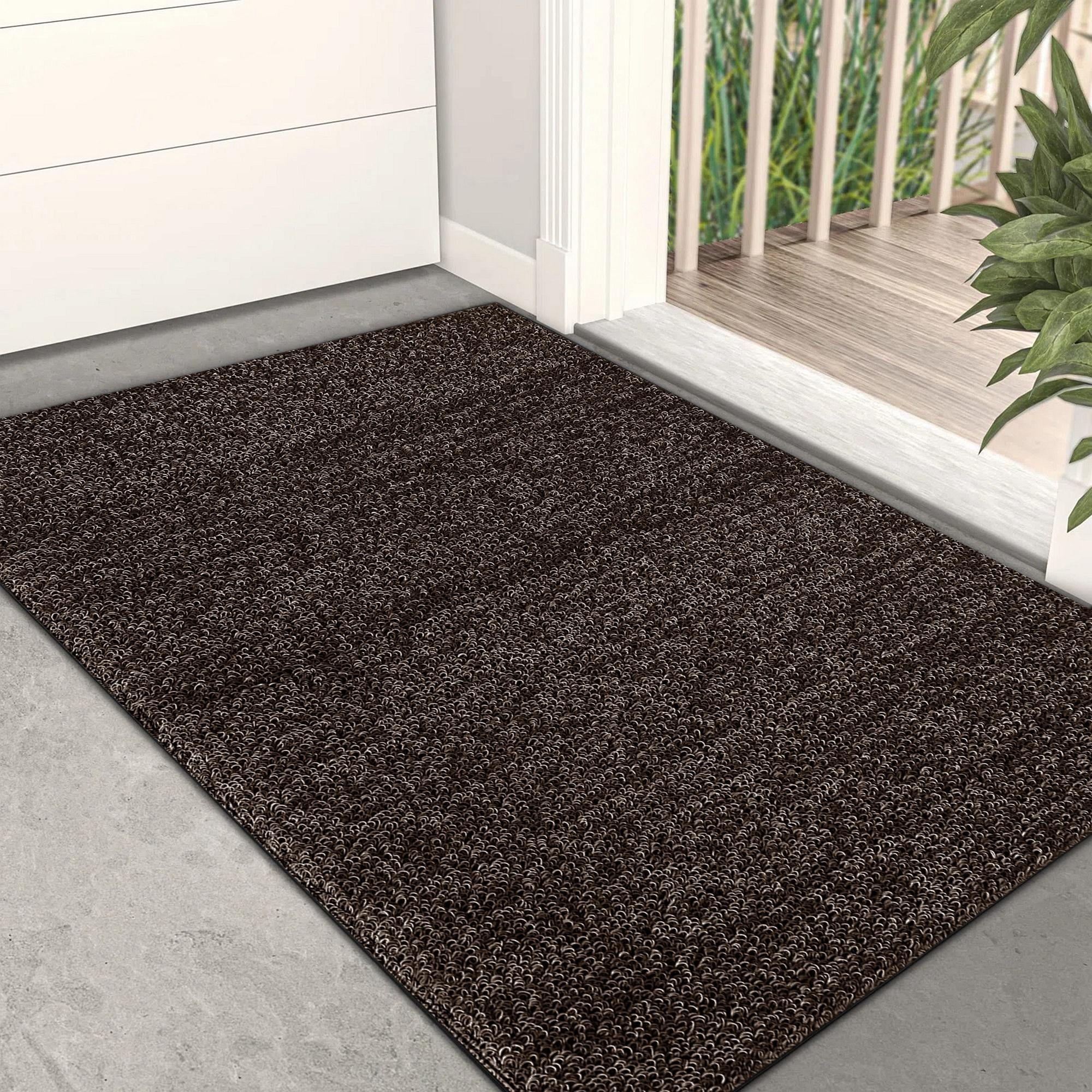 Artnice 17"x29" Front Door Mat Indoor Outdoor Entrance, Non Slip Rubber Backed Welcome Mats, Waterproof Resist Dirt Doormat Entryway Mats, Brown