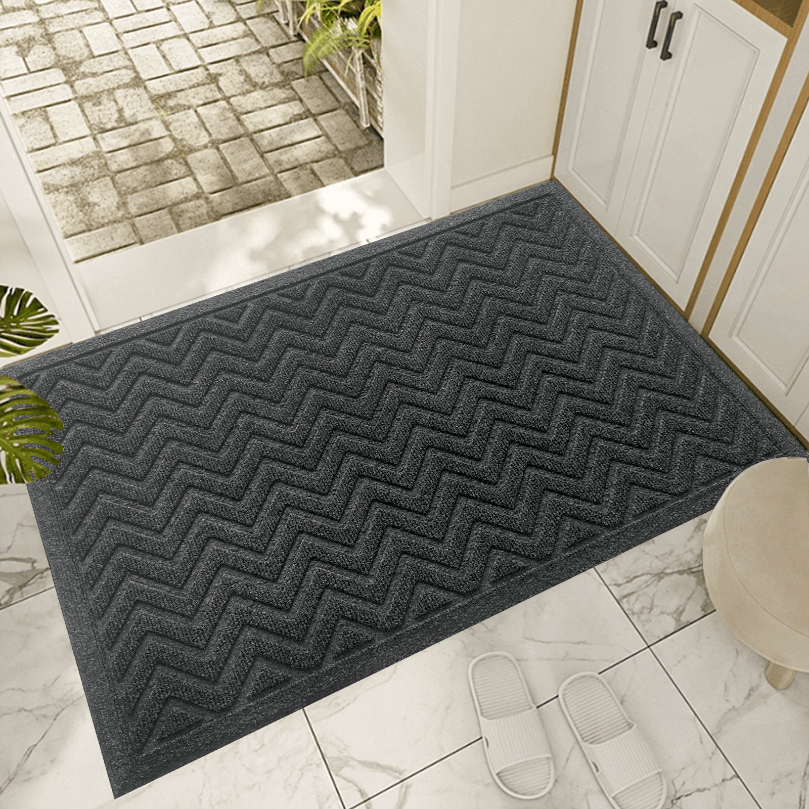 Artnice 24 x 36in Outdoor Mats for Entrance, Absorbent Non Slip Rubber Backing Floor