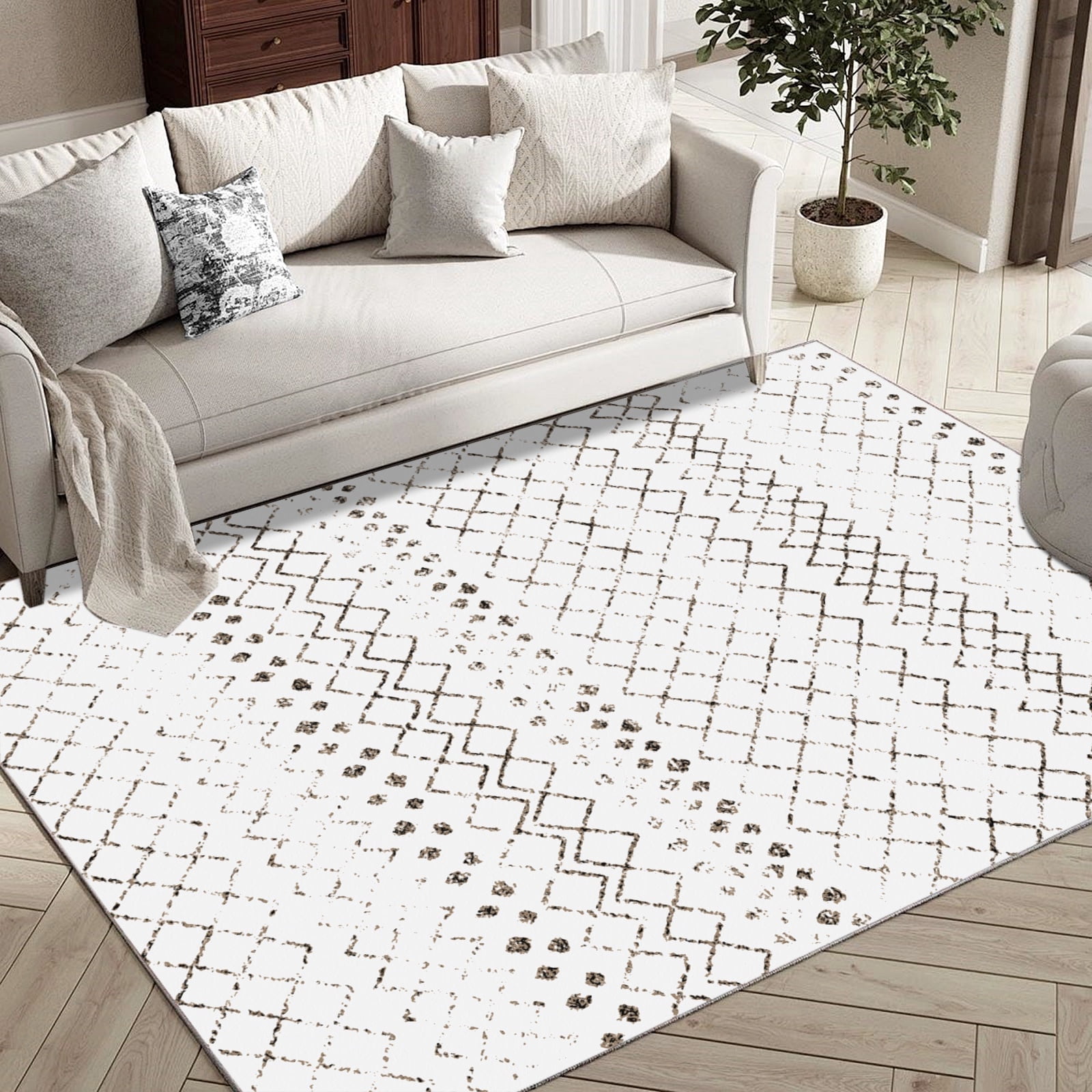 Artnice 5x7 Area Rugs for Living Room, Boho Washable Rug Non Slip ...