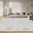 thumbnail image 1 of Artnice 8x10 Large Area Rug for Living Room, Vintage Boho Washable Area Rug Non Slip, Accent Carpet Low pile Retro Floral Print Rugs for Home Décor, Gray, 1 of 7