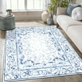 thumbnail image 1 of Artnice Floral Rugs for Living Room 5x7, Machine Washable Area Rugs Non Slip, Boho Blue Rugs Vintage Indoor Carpet Mats for Home Decor, 1 of 7