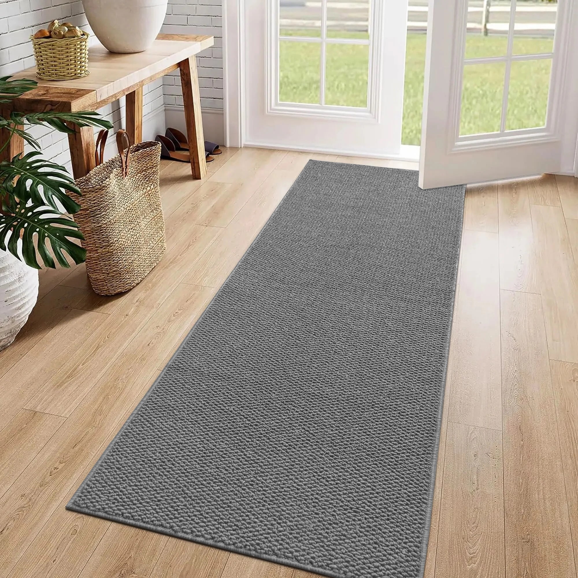 Artnice Hallway Runner Rug 2x6 Ft, Faux Jute Rug Farmhouse Washable Rug ...