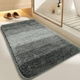 thumbnail image 1 of Artnice Microfiber Washable Bathroom Rugs, 24"x35" Gray Absorbent Bath Mats, Non-Slip Plush Ultra Soft Bathroom Mats, 1 of 10