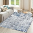 thumbnail image 1 of Artnice Modern Abstract Area Rugs for Living Room 5x7, Non Slip Washable Rugs for Indoor Floor, Low Pofile Entry Blue Carpet, 1 of 7