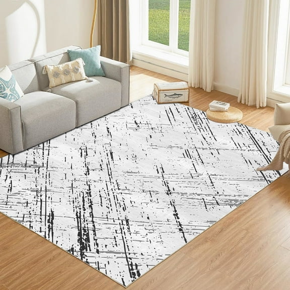 Artnice Modern Area Rugs for Living Room 5x7, Non Slip Machine Washable Rugs, Gray Rugs Carpet Floor Mats for Home Decor