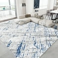 thumbnail image 1 of Artnice Modern Abstract Washable Rugs, 8 x 10 Area Rugs for Living Room, Lightweight Non Slip Carpet Floor Mat for Home Decor, Blue, 1 of 9