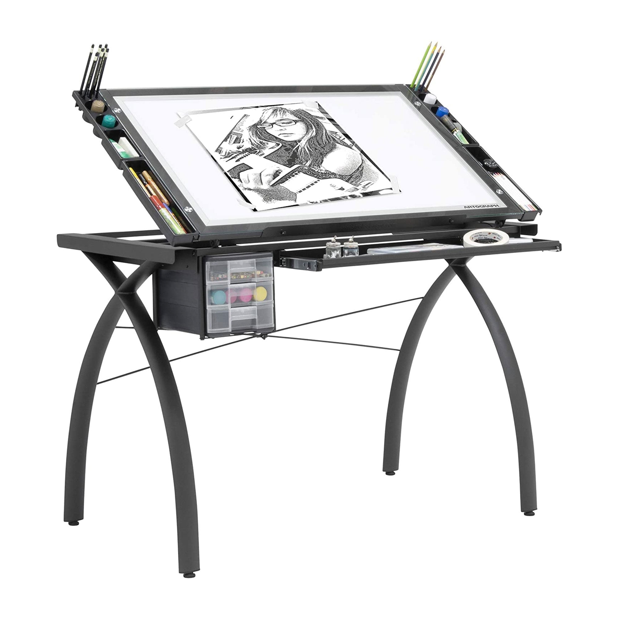 Chart Gallery スタンダード Artograph Futura LED Craft & Drawing Table with Glass Top