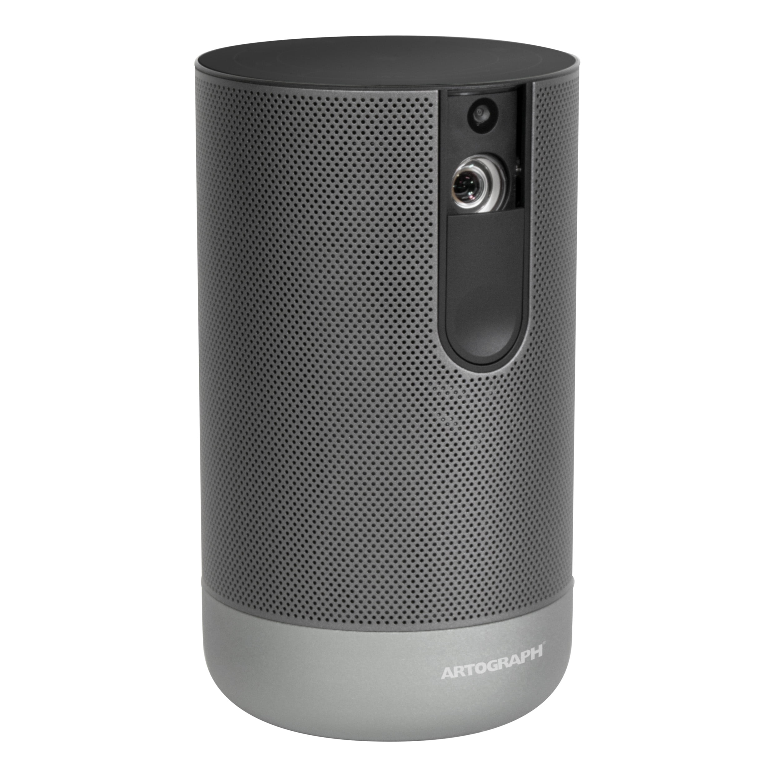 Gray Cylinder LED Smart Digital Art Projector with Wi-Fi and Bluetooth