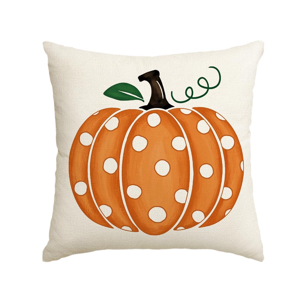 Pumpkin Throw Pillows, Happy Sherpa Fall Decorative Pumpkin Shaped