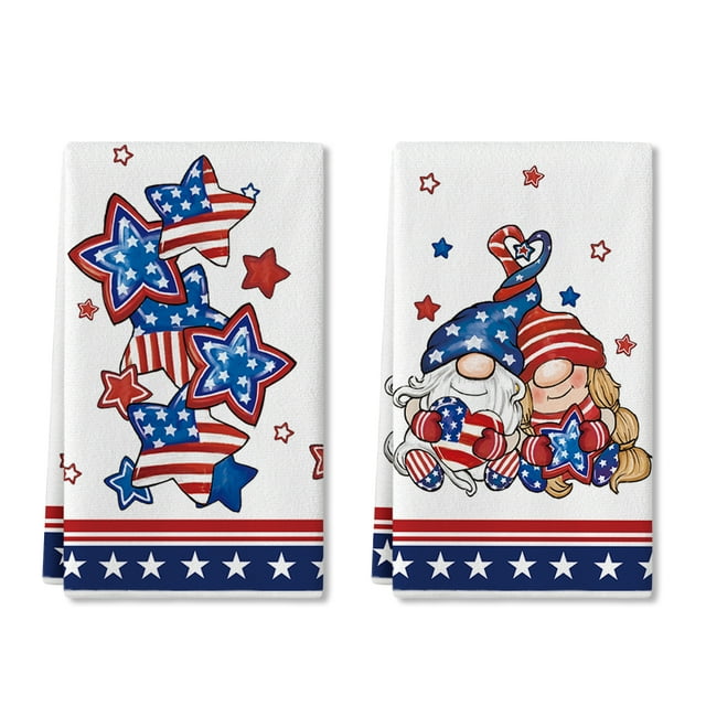 4th of july finger tip towels