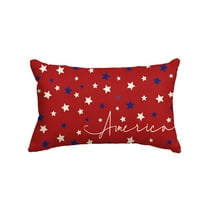 Artoid Mode America July 4th Patriotic Throw Pillow Cover 12 x 20, Red