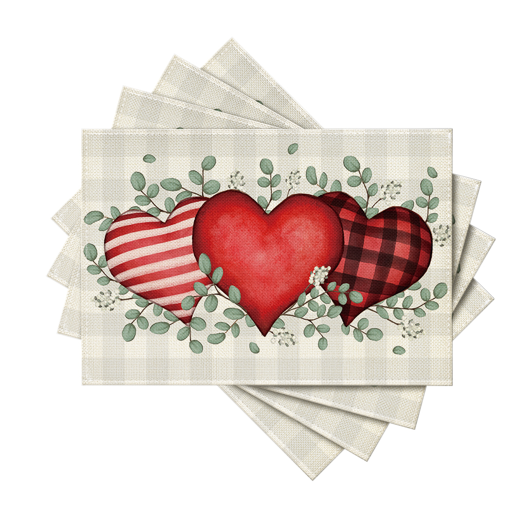 6Piece Valentine's Day Placemat Set