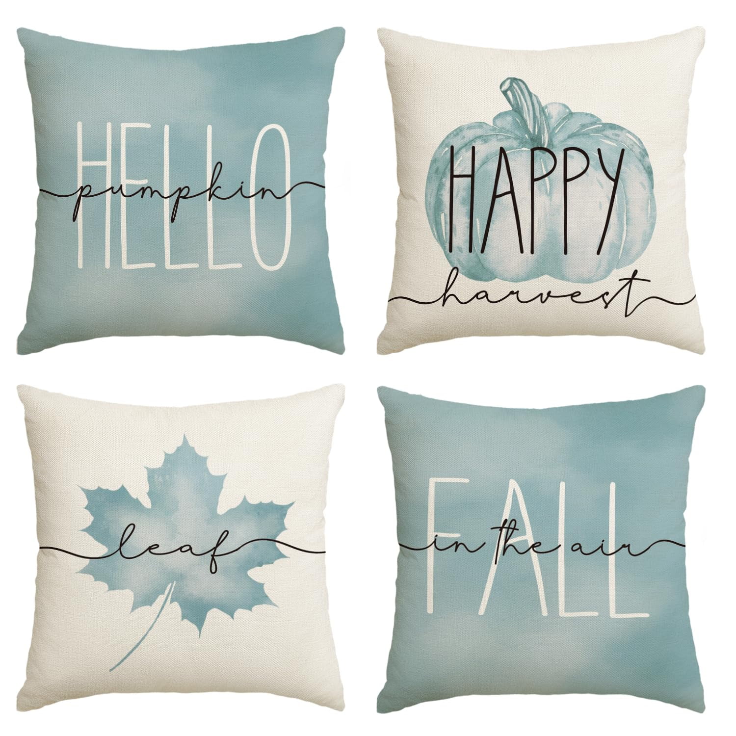  AVOIN colorlife Hello Pumpkin Fall Happy Harvest Maple Leaf  Throw Pillow Covers, 18 x 18 Inch Pillows Autumn Seasonal Cushion Case for  Sofa Couch Set of 4 : Home & Kitchen