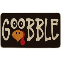 Artoid Mode Gobble Turkey Thanksgiving Doormat, Thanksful Fall Home Decor Low-Profile Switch Rug Door Mat Floor Mat for Indoor Outdoor 17x29 Inch