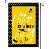 Artoid Mode Home is Where Your Honey is Bee Summer Garden Flag 12 x 18 Double Sided