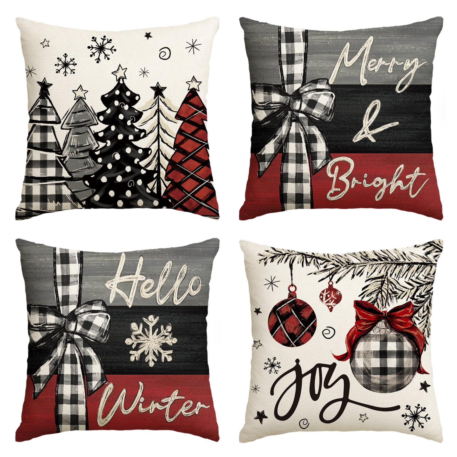 Christmas Pillow Covers  18x18 Inch – Inspired Ivory