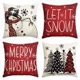 Artoid Mode Snowman Let It Snow Christmas Winter Pillow Covers 16 x 16