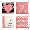 Artoid Mode Valentine's Day I Love You Throw Pillow Covers Pink, 18 x
