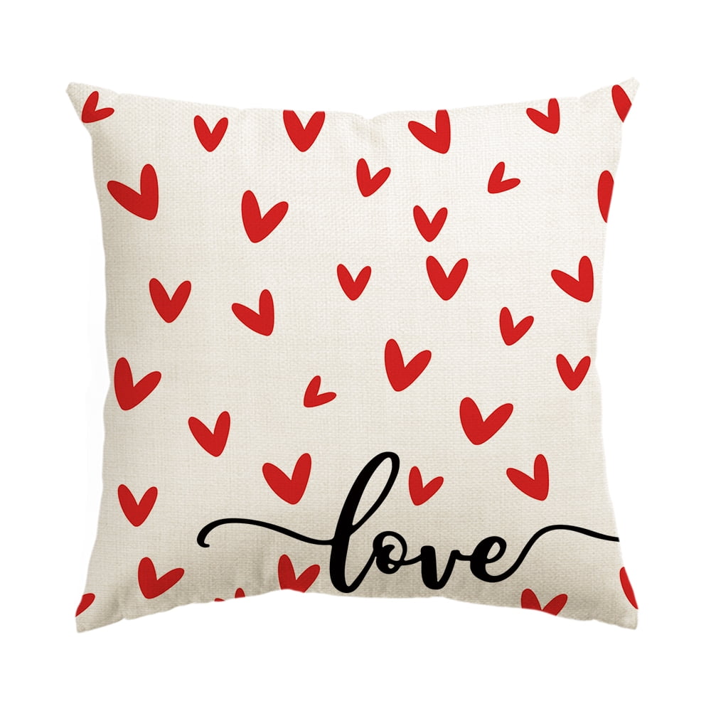 Artoid Mode Valentine's Day Off White Throw Pillow Cover, 18 x 18 Inch