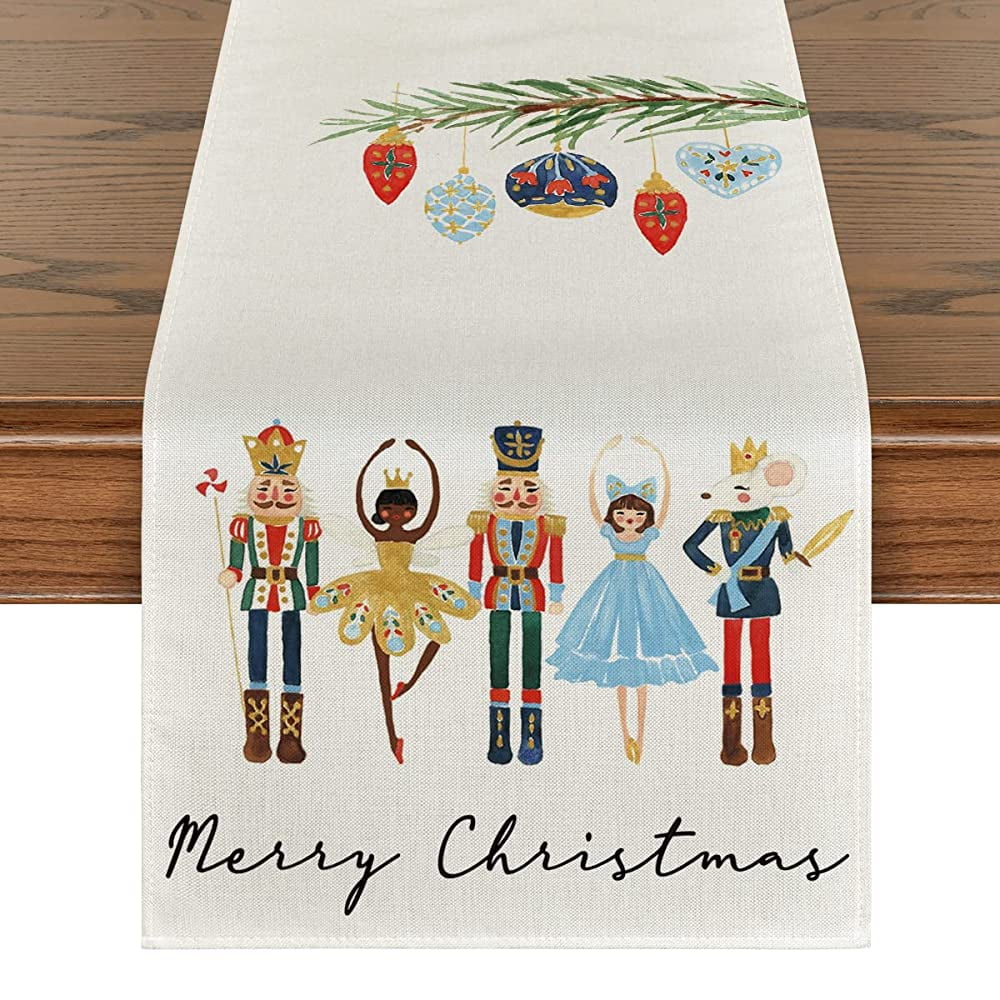 Artoid Mode Watercolor Nutcrackers Xmas Balls Merry Christmas Table