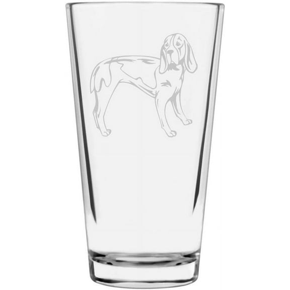 Artois Hound Dog Themed Etched All Purpose 16oz Libbey Pint Glass