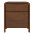 thumbnail image 1 of Arton Mid Century Solid Wood Walnut Nightstand Bed Side Tables with 3 Drawers, 1 of 7