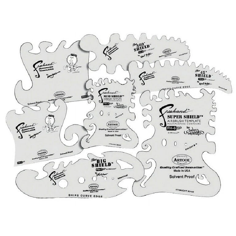 Artool Freehand Airbrush Templates, Assorted Sizes, Set of 7 - Walmart.com artool-freehand-airbrush-templates-assorted-sizes-set-of-7-walmart-com