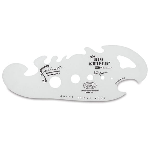 Artool Freehand Essential Seven Airbrush Template - FH-7, Big Shield
