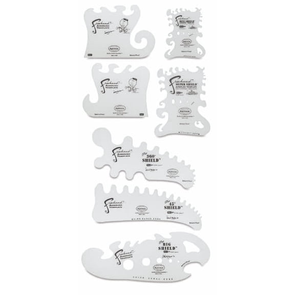 Artool Freehand Essential Seven Airbrush Template - Set of 7