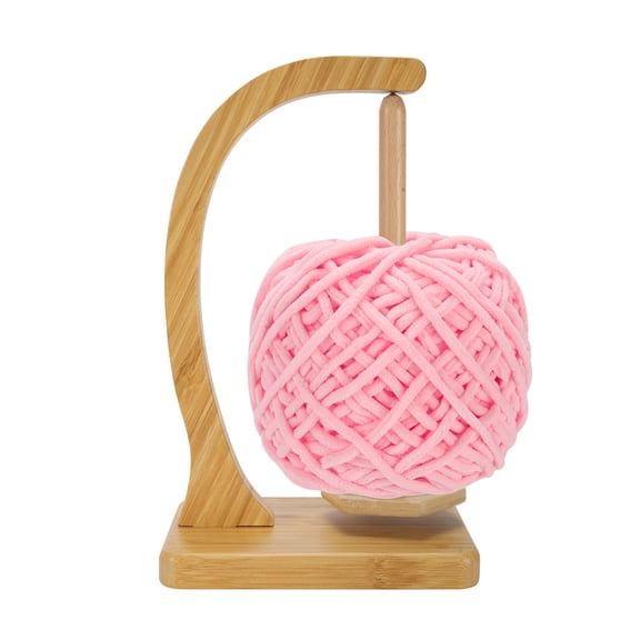 Artowell Magnetic Yarn Holder Spinner – 1 Pack Wooden Crochet & Knitting Organizer, Yarn Storage Stand for Crafters, Hexagon Base (Bamboo)