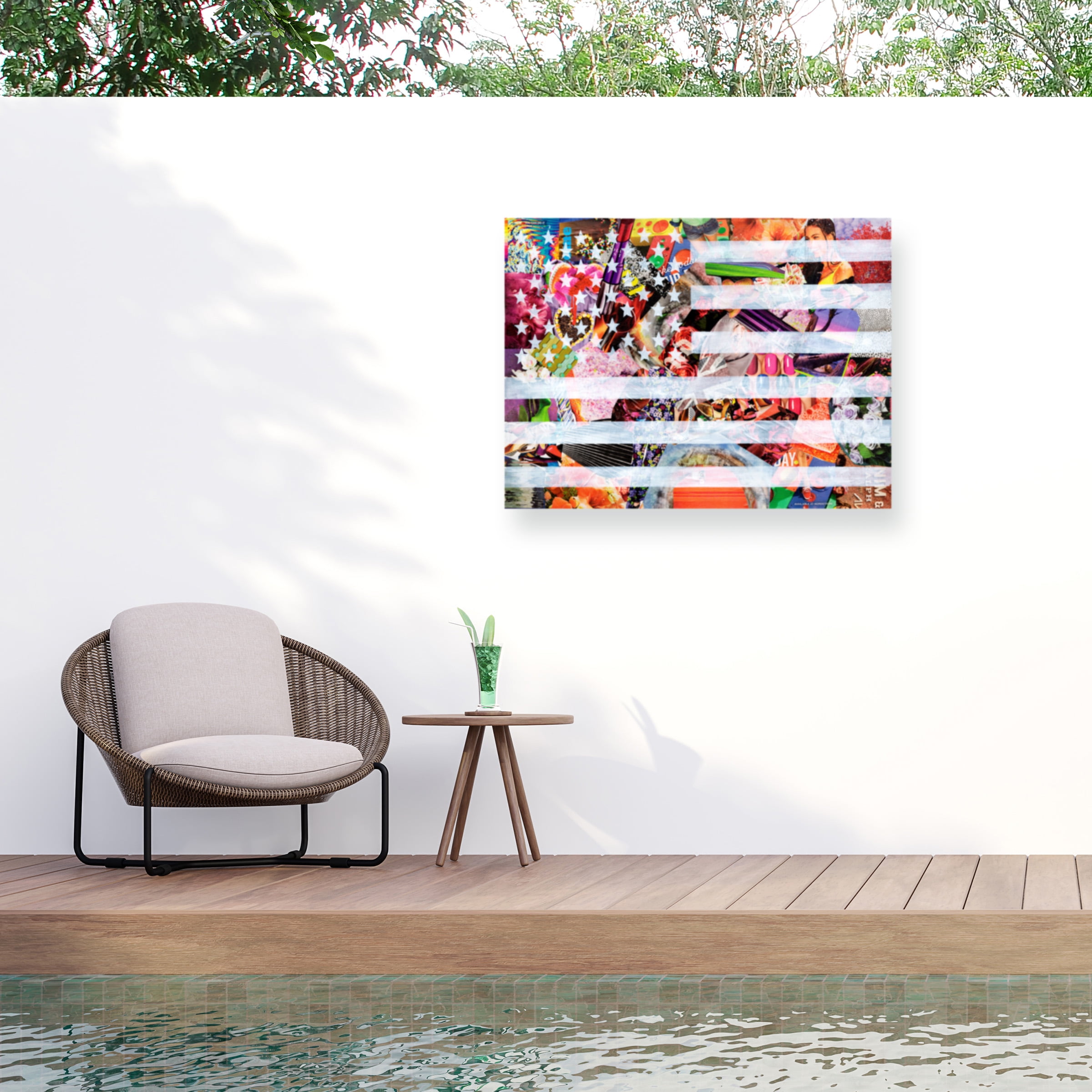 Artpoptart 'Murican Flag' Outdoor Canvas