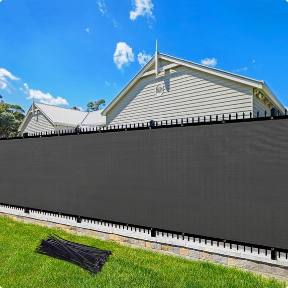 Artpuch 3'X64' Custom Fence Privacy Screen Dark Grey Commercial ...