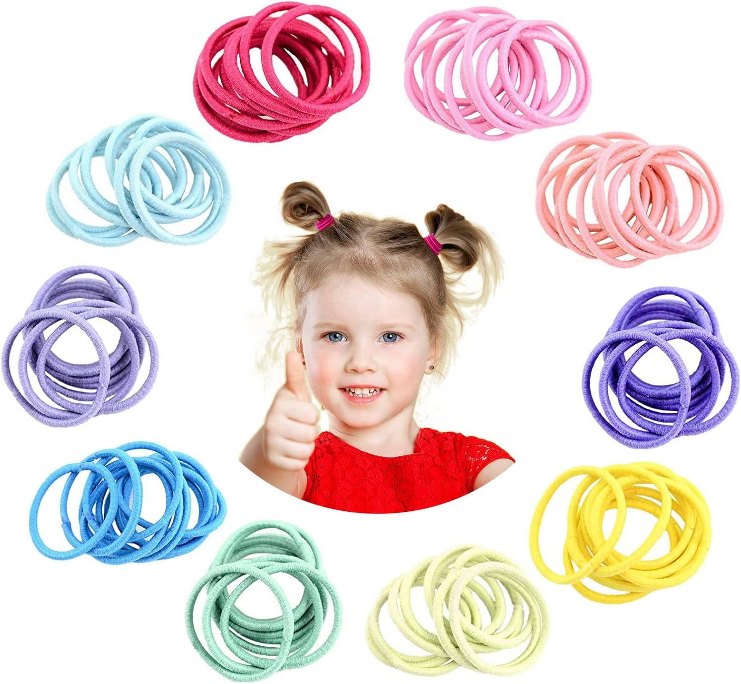 Artrylin 180 Pcs Baby Hair Ties, Cotton Toddler Hair Ties for Girls and