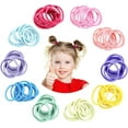 thumbnail image 1 of Artrylin 180 Pcs Baby Hair Ties,Rubber Toddler Hair Ties for Girls and Kids,Multicolor Small Seamless Hair Bands,Elastic Ponytail Holders (Random Color ), 1 of 8