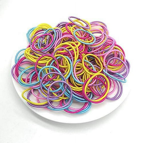 Artrylin 180 Pcs Kids Girls Hair Ties - Small Size Elastic Hair Ties for Kids Girls Infants Toddlers Multicolor Hair Bands Elastic Ponytail Holder(Random Color )