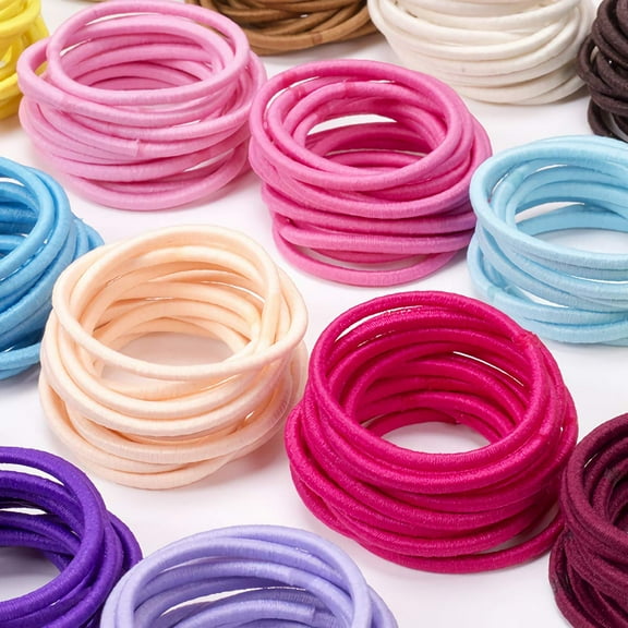 Artrylin 180 Pieces Multicolor Baby Girls Hair Ties No Crease Hair Bands Ponytail Holder for Baby Girls Infants Toddlers (Diameter 2.5 cm)