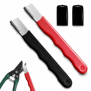 Artrylin 2 Pack Garden Tool Sharpener   Heavy Duty Blade Sharpener for Hedge Shears, Pruners & Loppers, Mini Sharpening Stone for Garden Knives, Scissors & Clippers Black/Red