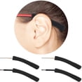 thumbnail image 1 of Artrylin 2-Pair Anti-Slip Elastic Comfort Eyeglasses Temple Tips Sleeve, - Anti-Slip Glasses Arm Covers for Round/Square Frames, Soft Ear Hook Sleeves Prevent Slipping (Black, Fits Most Glasses), 1 of 6