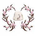 thumbnail image 1 of Artrylin 2 Pcs Cherry Blossom Patches, Iron On Sakura Embroidered Flower Patches for Clothes, Jeans, Backpacks, Hats, Bags & DIY Craft Decoration (White), 1 of 6