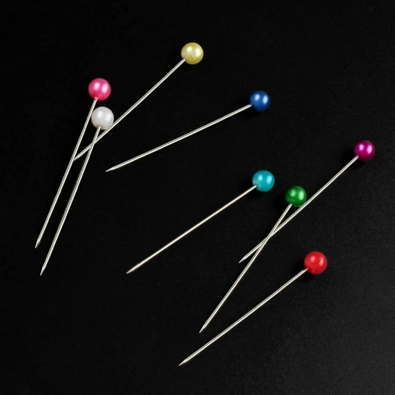 Artrylin 250 Pieces Sewing Pins Ball Glass Head Pins Straight Quilting Pins for Dressmaker Jewelry Decoration, Multicolor