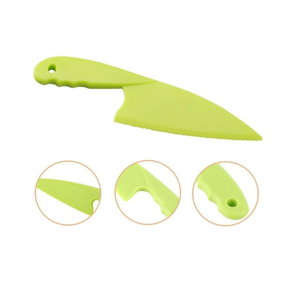 Artrylin 3 Pcs Kid Plastic Kitchen Knife Set for toddler, Toddlers Cooking Knives Children's Safe Cooking Chef Nylon Knives for Fruit, Bread,Cake,Salad,Lettuce Knife