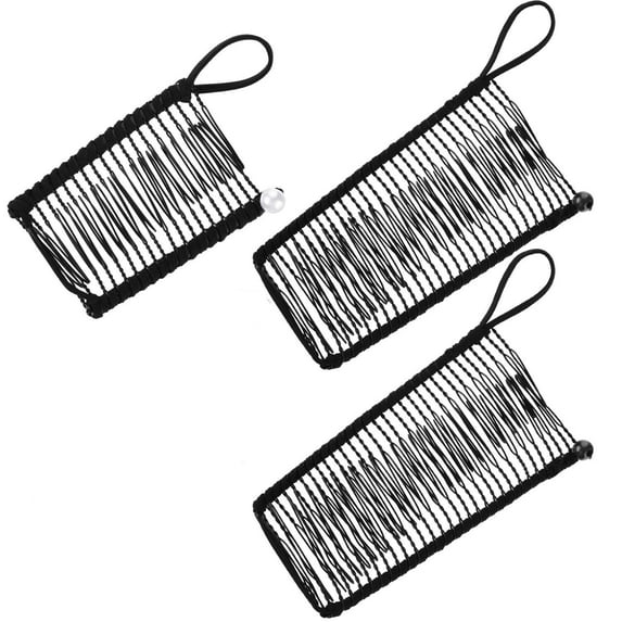 Cribun 3 Pcs Stretchy Banana Hair Clips Classic Clincher Combs Large Banana Clip Comb 30-Teeth Double Comb Clip Claws Holder for Thick Hair Multipurpose Afro hair Magic Ponytail Banana Clamps