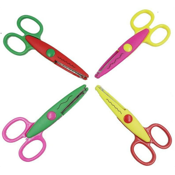 Artrylin 4PC Colorful DIY Decorative Paper Edge Scissor Set for Scrapbook AlbumCards Making