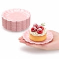 thumbnail image 1 of XISELI 60 Pcs Mini Cupcake Plates Pink Dessert Plates 3.5 Inch Scalloped Edge Mini Paper Baking Dessert Dish for Baking Party Wedding Baby Shower Birthday Party, Pink, 1 of 7