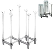 Artrylin Adjustable Cup Holder Rack - Plastic Retractable Cup Drying Rack, Expandable Under Cabinet Drying Shelf for Glasses/Mugs, Space-Saving Dish Organizer ,Gray