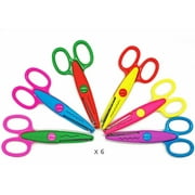 Artrylin Craft Scissors Decorative Edge, 6 Pack, Craft Scissors, Zig Zag Scissors, Decorative Scissors, Scrapbooking Scissors, Fancy Scissors, Scissors for Crafting, Pattern Scissors, Design Scissors