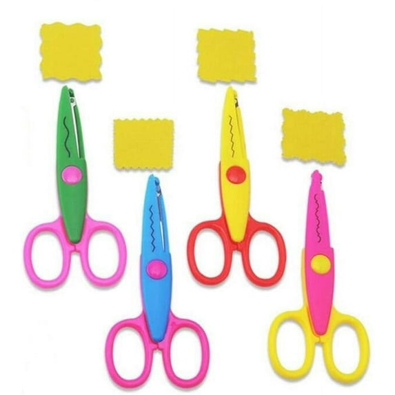 Artrylin Craft Scissors Set, 4PCS Decorative Paper Edge Scissors, Adaptive Design, Right and Left Hand Support, for Teacher, Scrapbooking, DIY, and Special Needs
