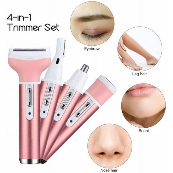 Artrylin 4 in 1 Women Face Facial Body Hair Removal Lady Shaver Epilator Female Shaving Machine Electric Trimmer Razor for Eyebrow Nose